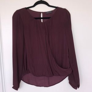 Long Sleeve Silk Top